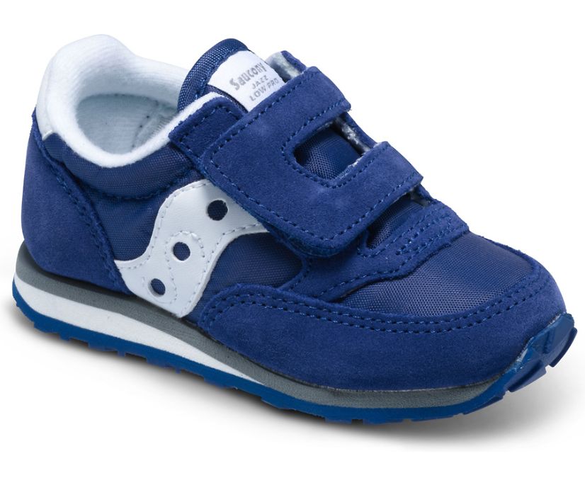 Saucony Baby Jazz Hook & Loop Sneakers Kinderen Donkerblauw Wit | KZT541390