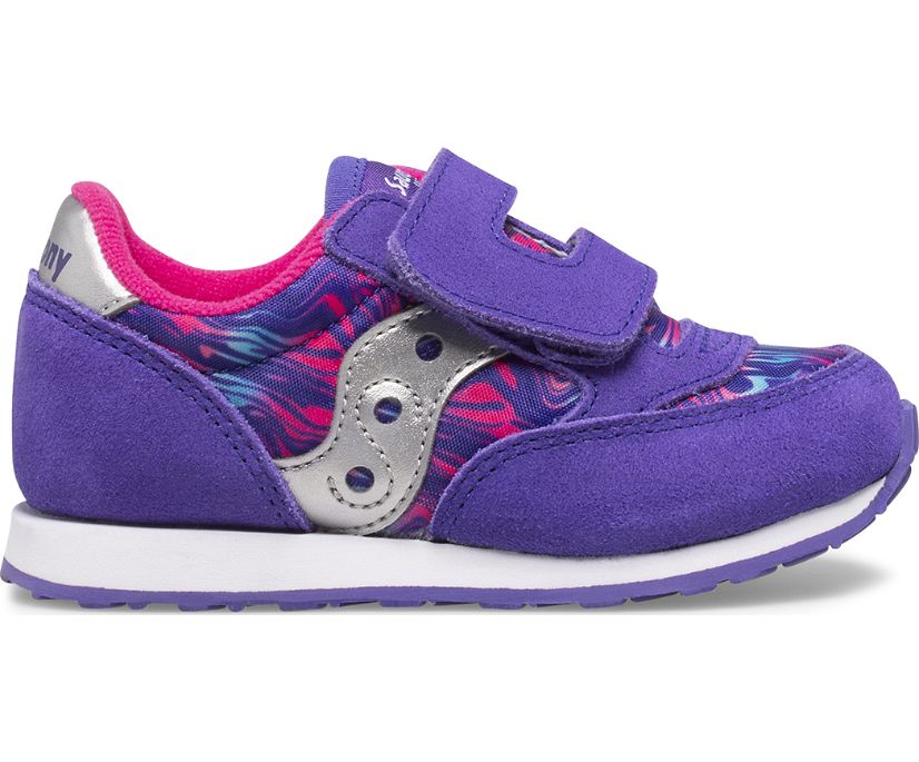 Saucony Baby Jazz Hook & Loop Sneakers Kinderen Paars | QLO547819