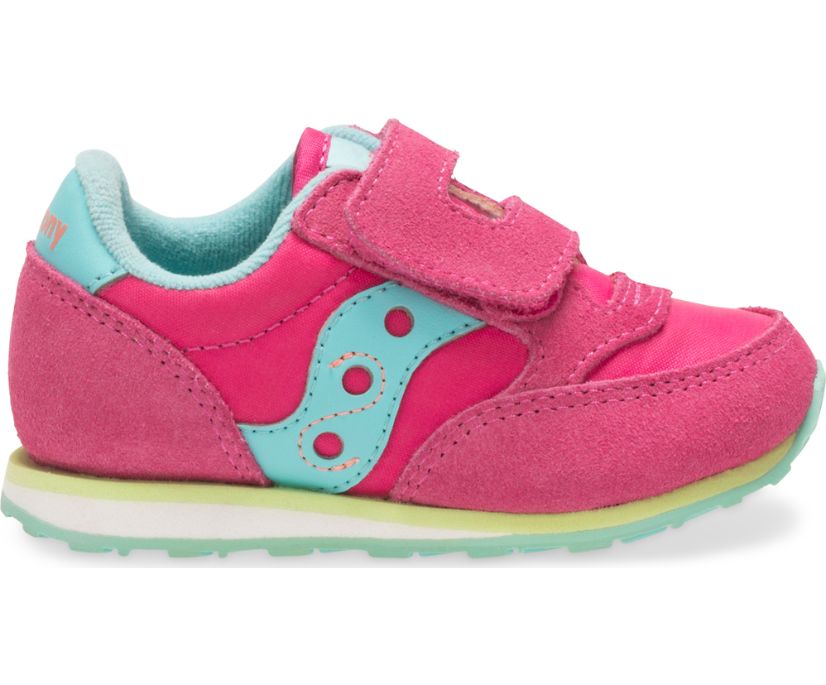 Saucony Baby Jazz Hook & Loop Sneakers Kinderen Roze Turquoise | VPX706354