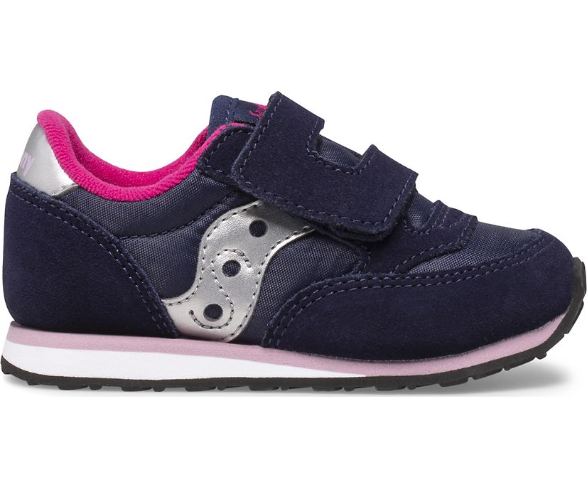 Saucony Baby Jazz Hook & Loop Sneakers Kinderen Donkerblauw Roze | XTF264159