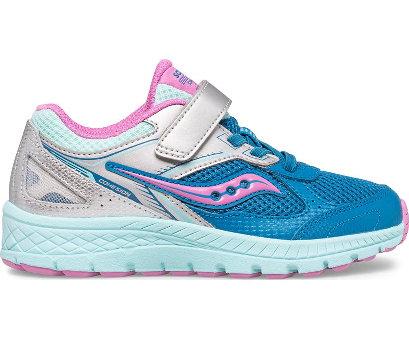 Saucony Cohesion 14 A/C Sneakers Kinderen Zilver Blauw | RIK952468