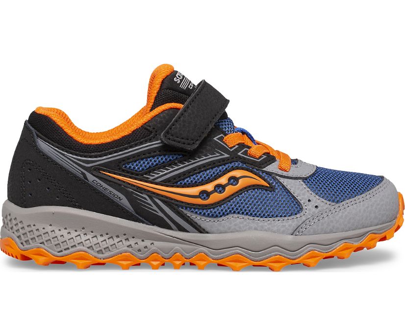 Saucony Cohesion 14 A/C Sneakers Kinderen Zwart Blauw Oranje | WOJ043179