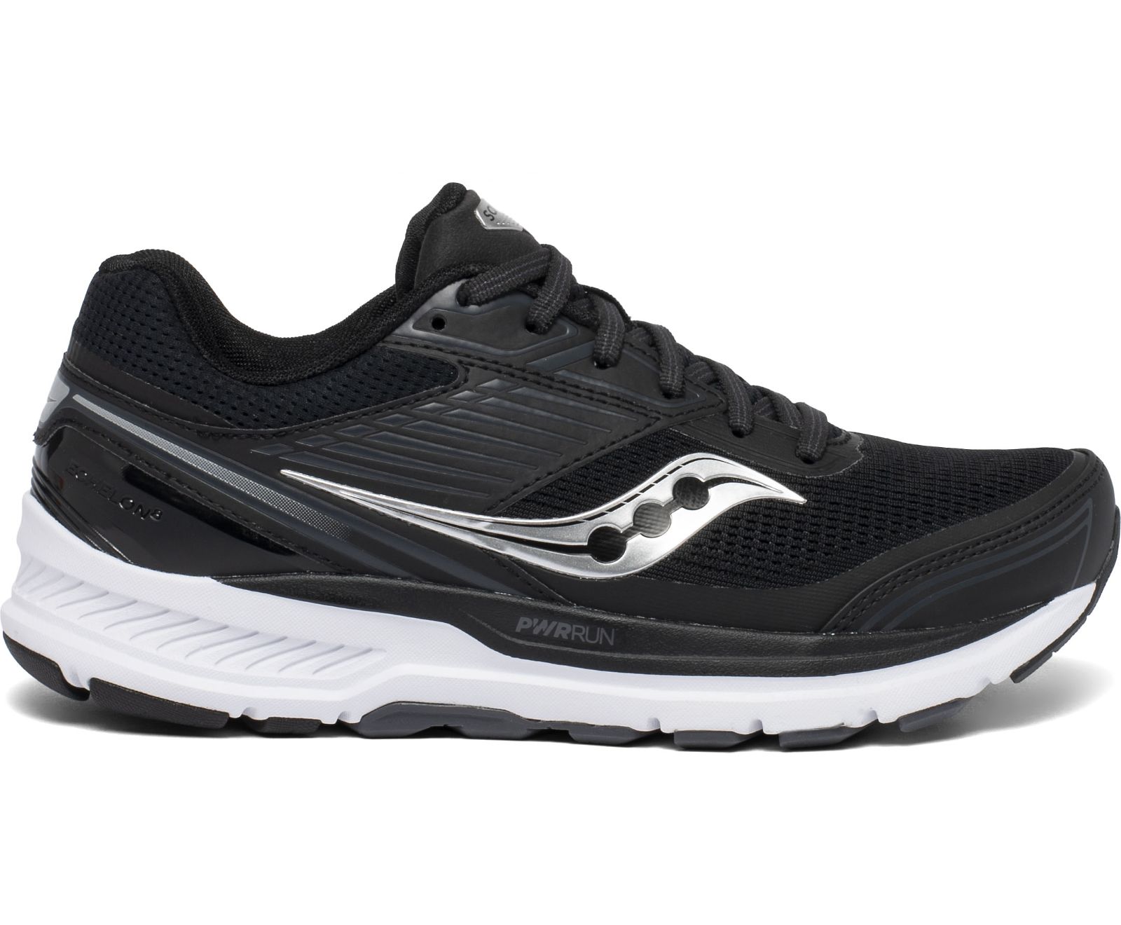 Saucony Echelon 8 Brede Hardloopschoenen Dames Zwart Wit | MRI302479