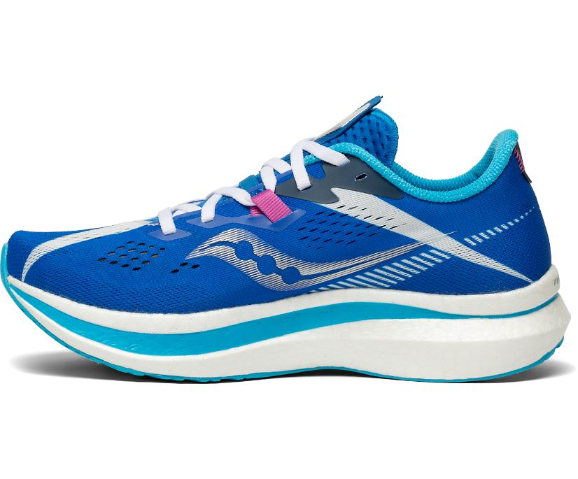 Saucony Endorphin Pro 2 Hardloopschoenen Dames Koningsblauw Wit | DBP329701