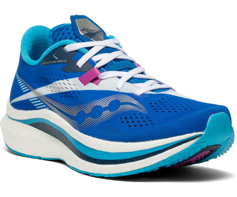 Saucony Endorphin Pro 2 Hardloopschoenen Dames Koningsblauw Wit | DBP329701