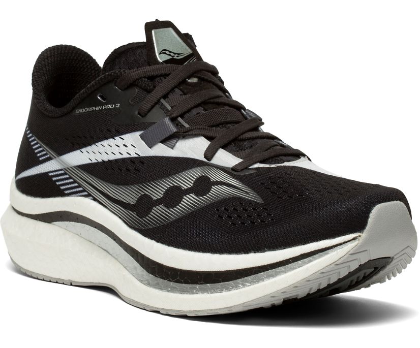 Saucony Endorphin Pro 2 Hardloopschoenen Dames Zwart Wit | GYK750291