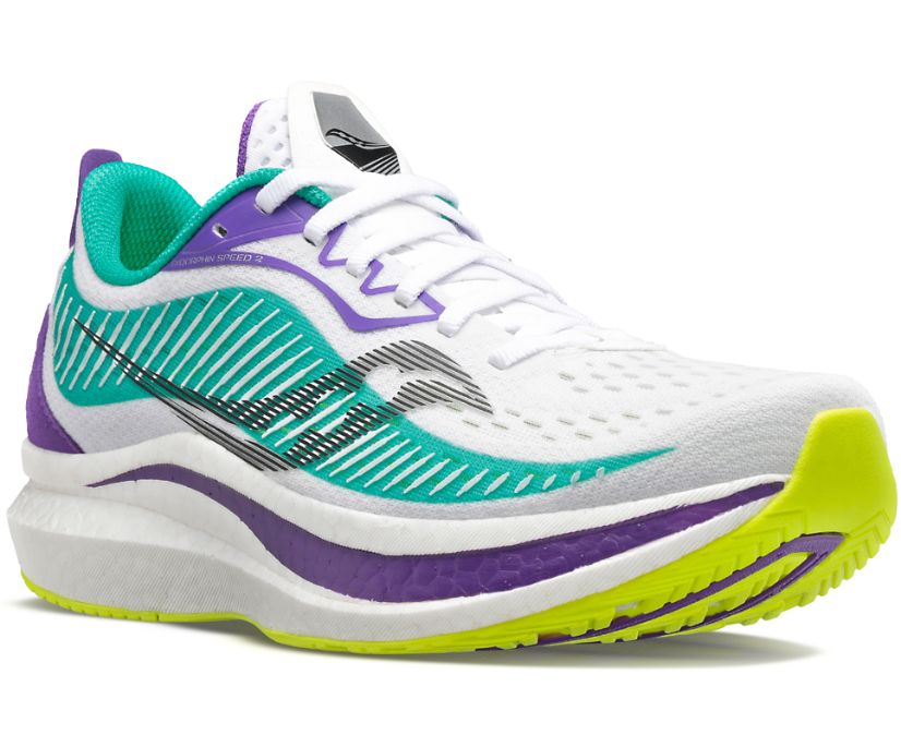 Saucony Endorphin Speed 2 Hardloopschoenen Dames Wit Mintgroen | EAK824075