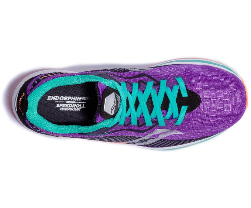 Saucony Endorphin Speed 2 Hardloopschoenen Dames Paars Zwart Turquoise | HMD487169