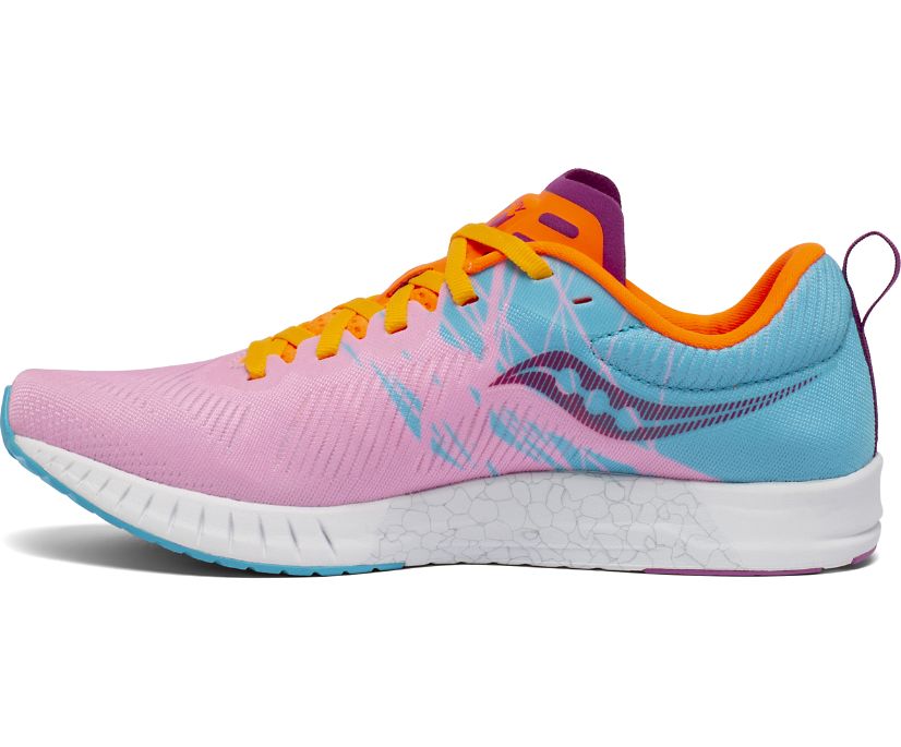 Saucony Fastwitch 9 Hardloopschoenen Dames Roze Blauw Oranje | STL543169