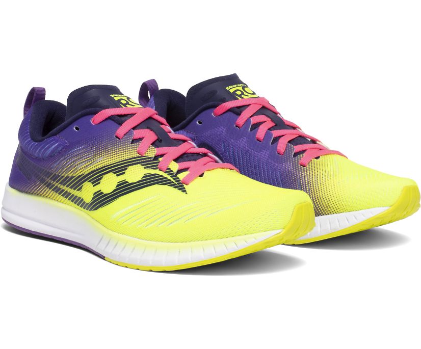 Saucony Fastwitch 9 Hardloopschoenen Dames Geel Paars | STV810674