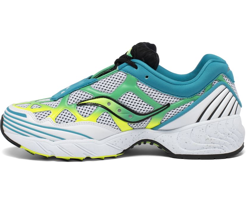 Saucony Grid Web Originals Dames Wit Geel Turquoise | YFI953864