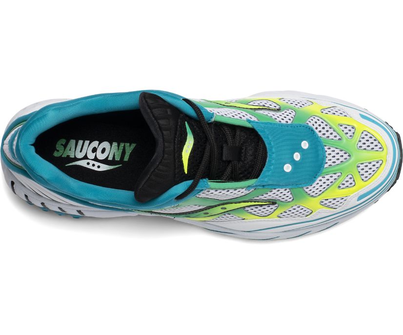 Saucony Grid Web Originals Dames Wit Geel Turquoise | YFI953864