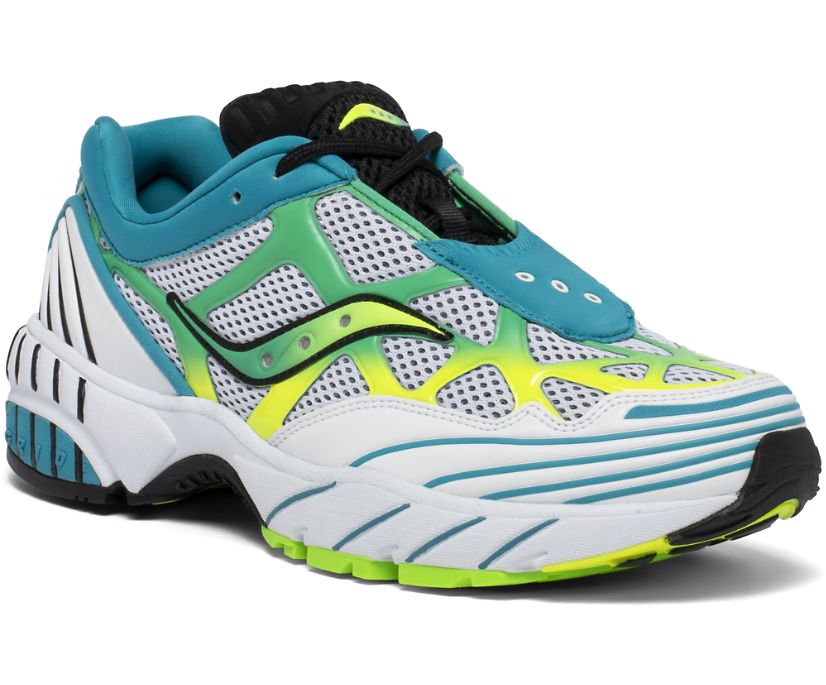 Saucony Grid Web Originals Dames Wit Geel Turquoise | YFI953864