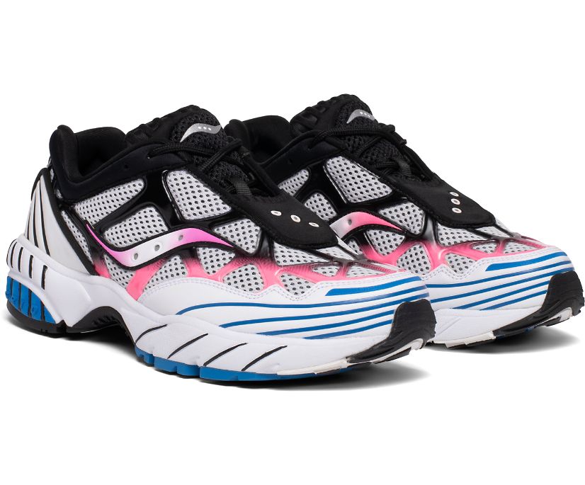 Saucony Grid Web Originals Dames Wit Roze Blauw | IUV845972