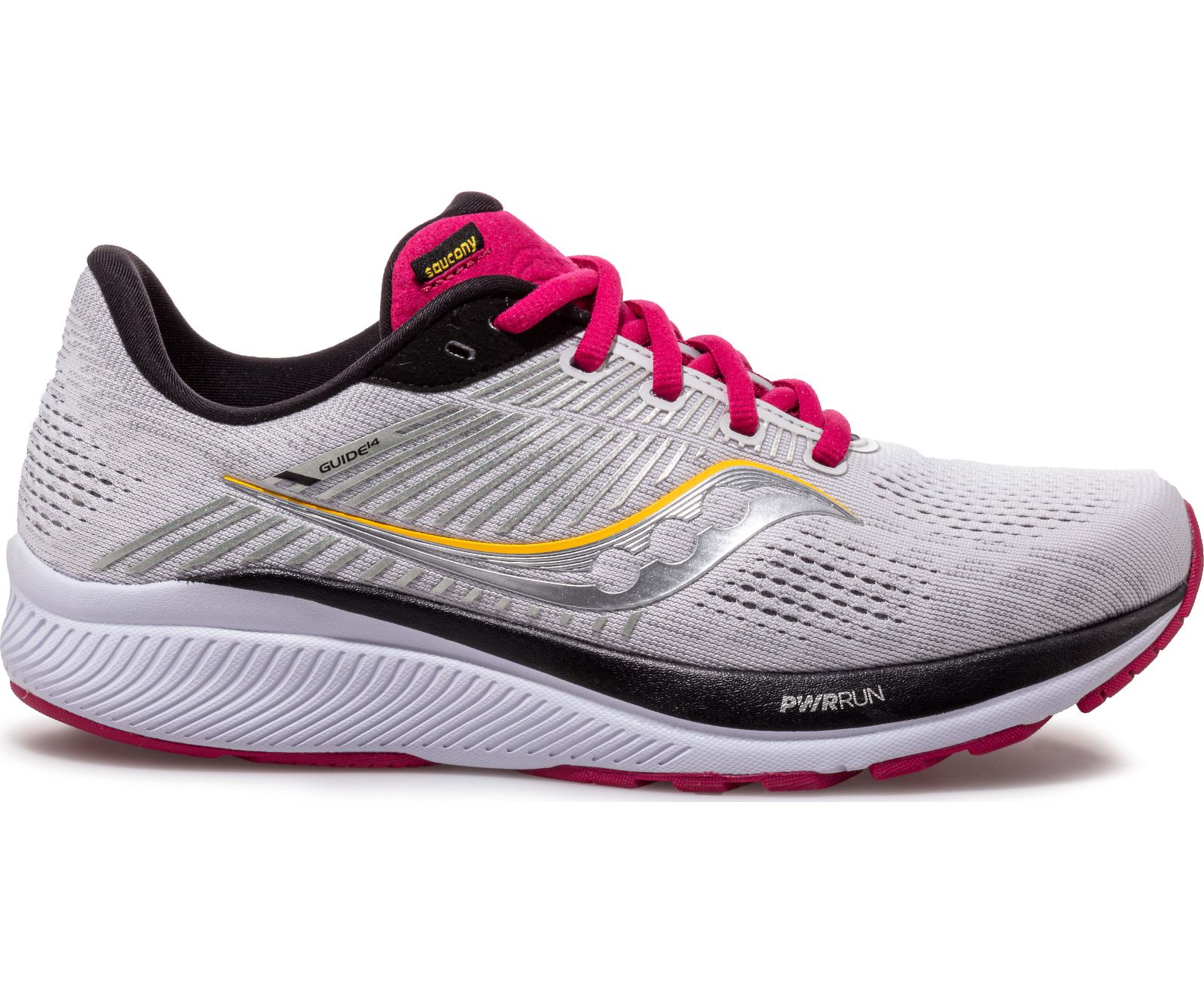 Saucony Guide 14 Brede Hardloopschoenen Dames Zilver Zwart | UAB034857