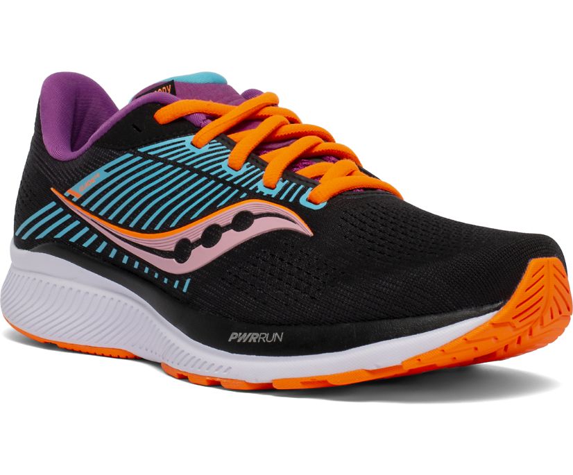 Saucony Guide 14 Hardloopschoenen Dames Zwart Oranje | XSH738465