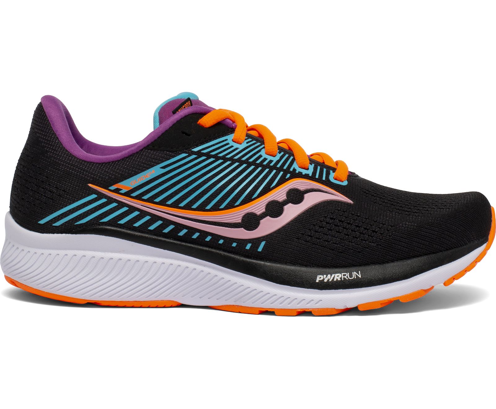 Saucony Guide 14 Hardloopschoenen Dames Zwart Oranje | XSH738465