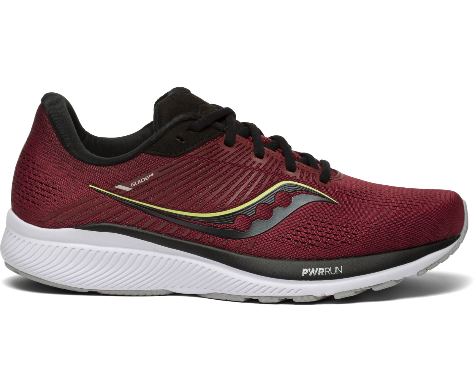 Saucony Guide 14 Hardloopschoenen Heren Bordeaux Zwart | DBL837496