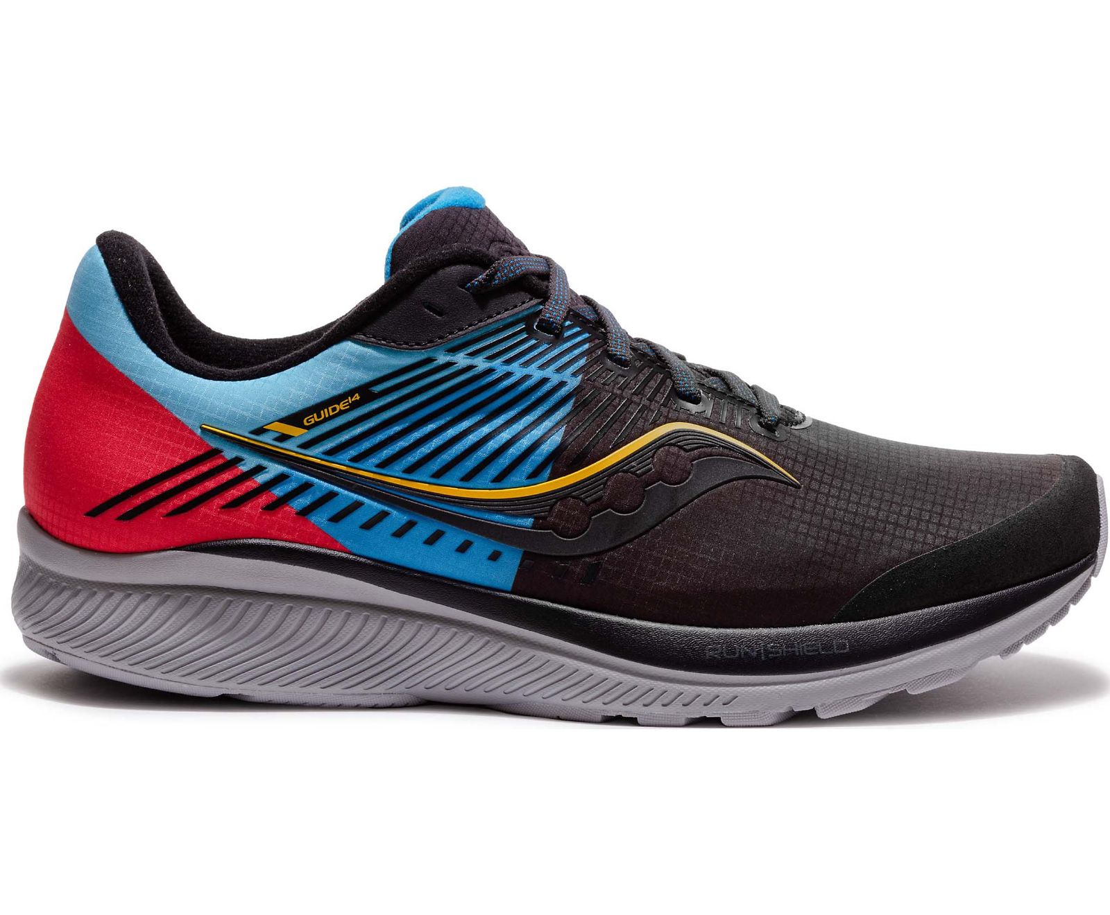 Saucony Guide 14 Runshield Hardloopschoenen Dames Zwart Blauw Rood | HUR563082