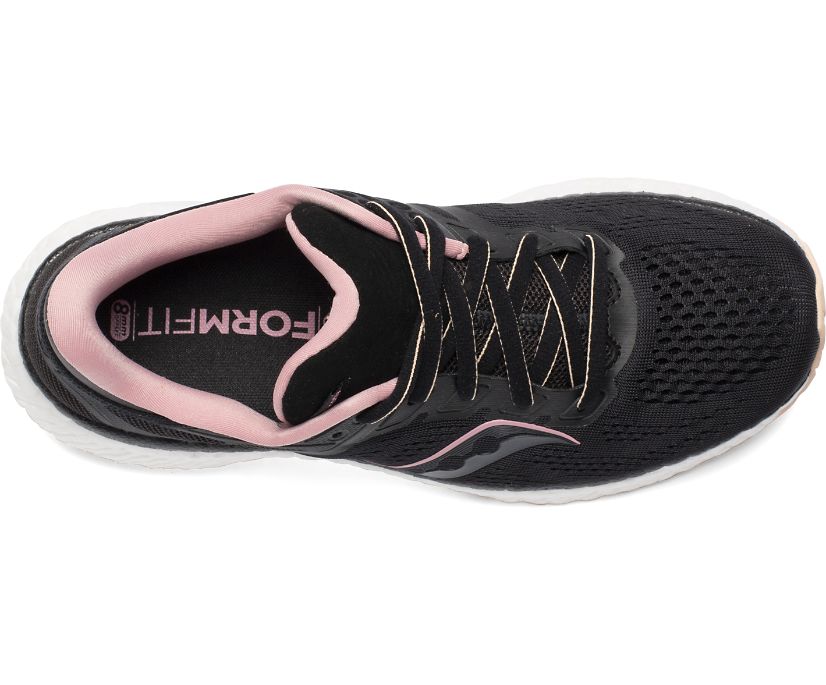 Saucony Hurricane 23 Hardloopschoenen Dames Zwart Roze | UTA367195