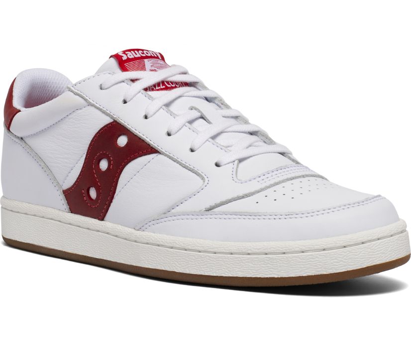 Saucony Jazz Court Originals Dames Wit Rood | WSM956814