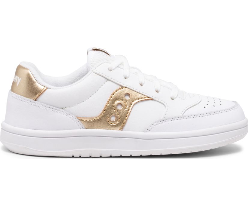 Saucony Jazz Court Sneakers Kinderen Wit Goud | DEM149035