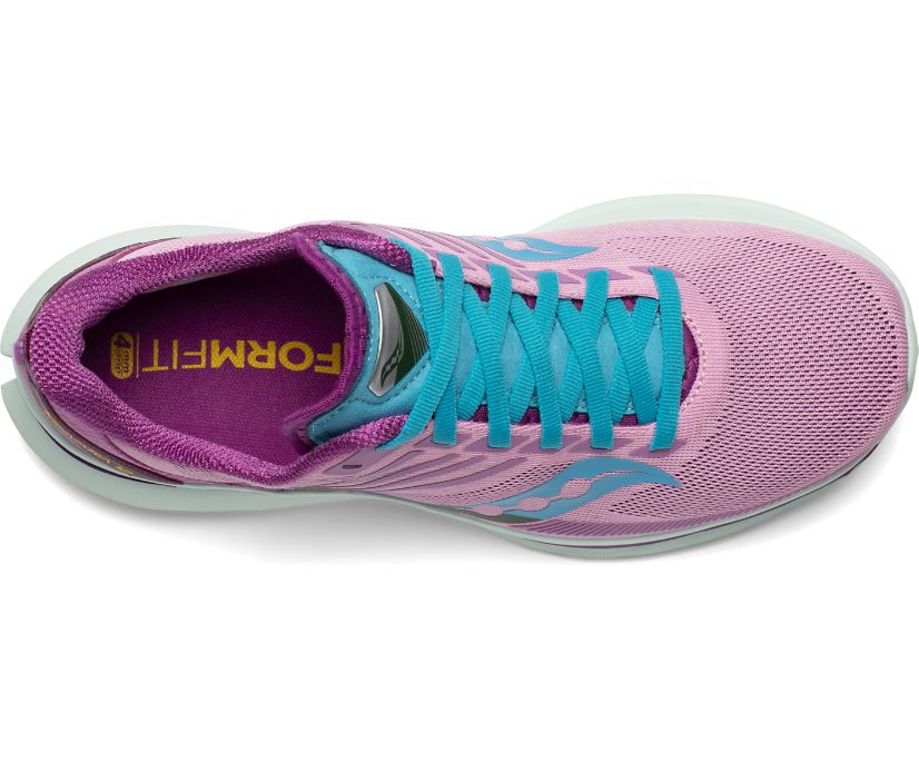 Saucony Kinvara 12 Hardloopschoenen Dames Roze Blauw | DYM175803