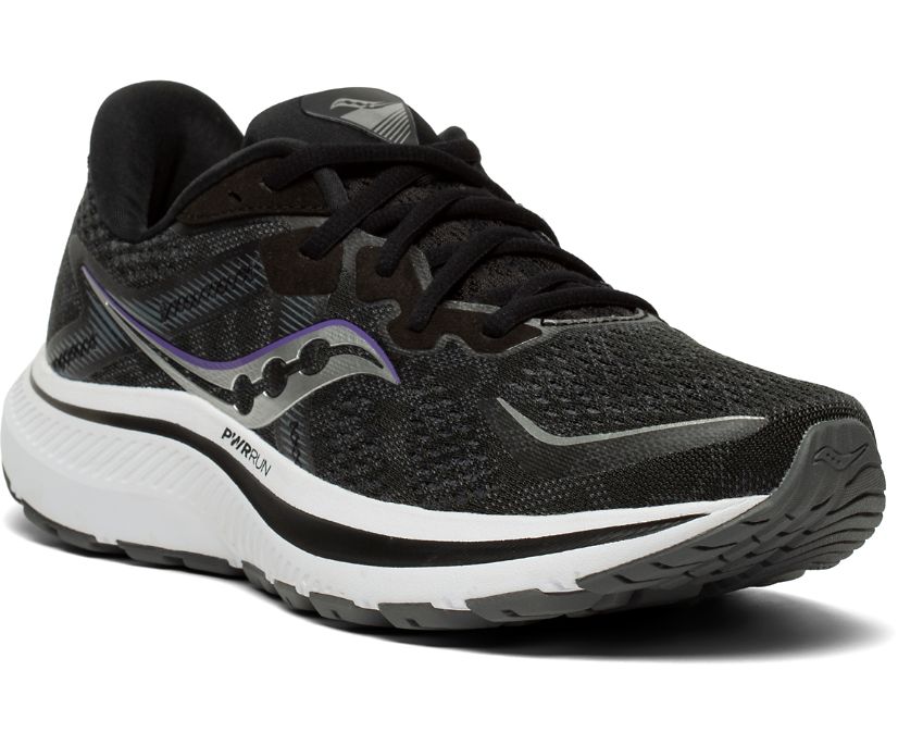 Saucony Omni 20 Brede Hardloopschoenen Dames Zwart Wit | BCG403281