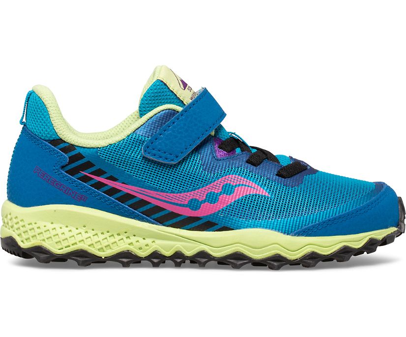 Saucony Peregrine 11 Shield A/C Sneakers Kinderen Donkerblauw Roze Lichtgroen | AWQ052187