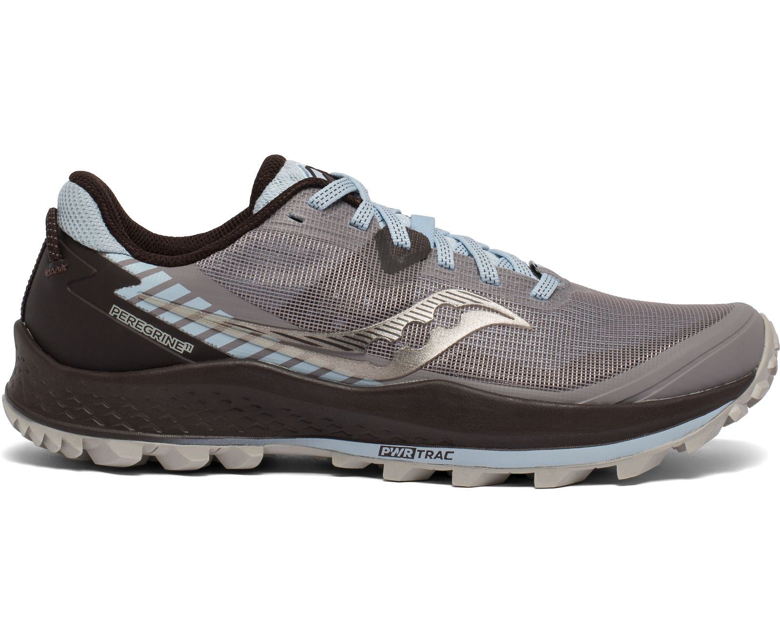 Saucony Peregrine 11 Trailrunning Schoenen Dames Grijs Turquoise | 052-IFRGTJ