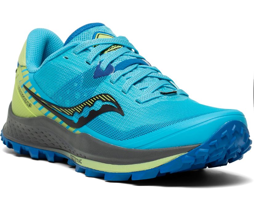 Saucony Peregrine 11 Trailrunning Schoenen Dames Blauw Groen | 635-RWBMUN