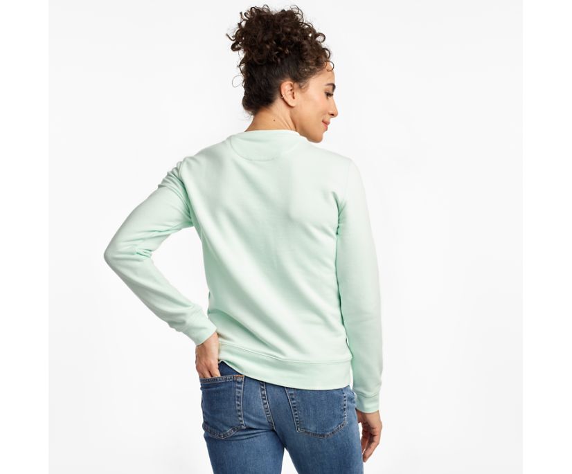 Saucony Rested Crewneck Overhemd Dames Blauw | 792-BDWYIP