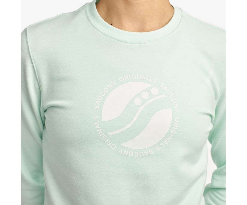 Saucony Rested Crewneck Overhemd Dames Blauw | 792-BDWYIP