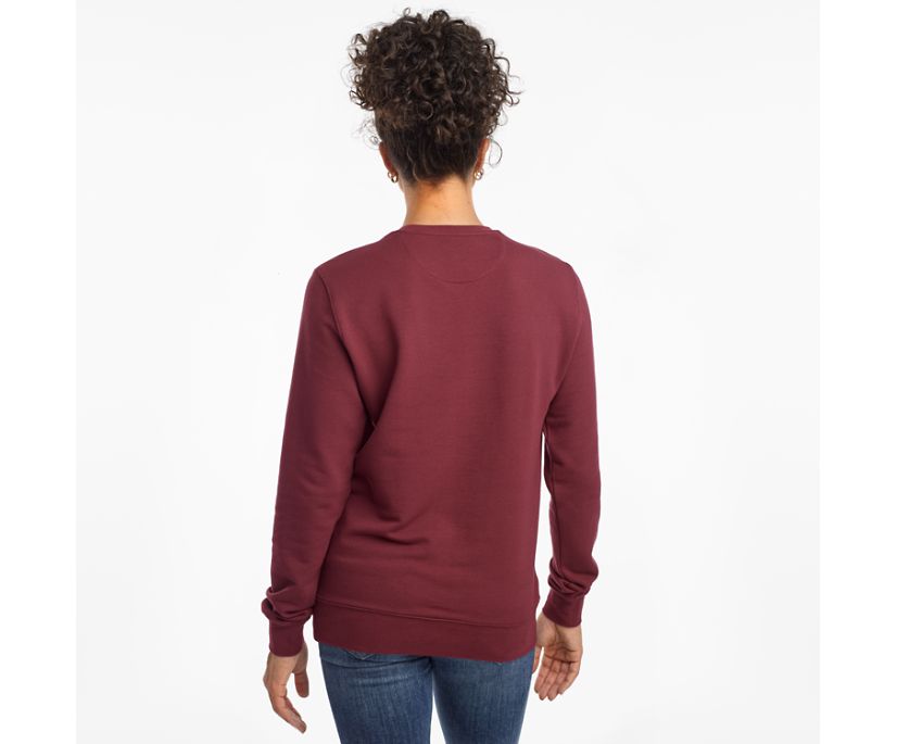 Saucony Rested Crewneck Overhemd Dames Bordeaux | 894-NYZBOT