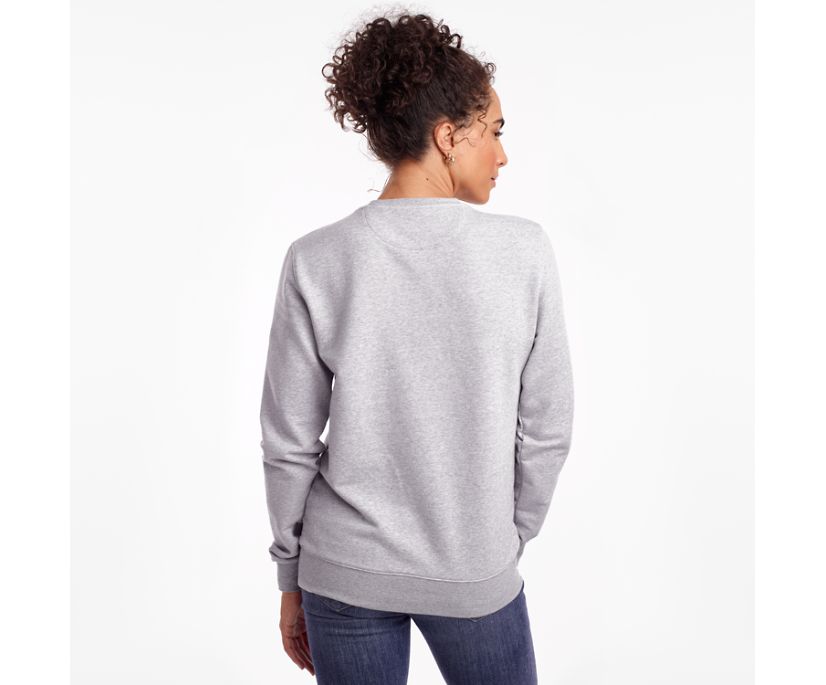 Saucony Rested Crewneck Overhemd Dames Lichtgrijs | 536-QMDBSY