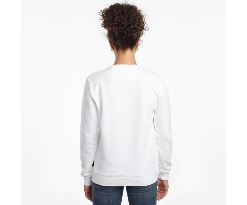 Saucony Rested Crewneck Overhemd Dames Wit | 087-VOGWNF