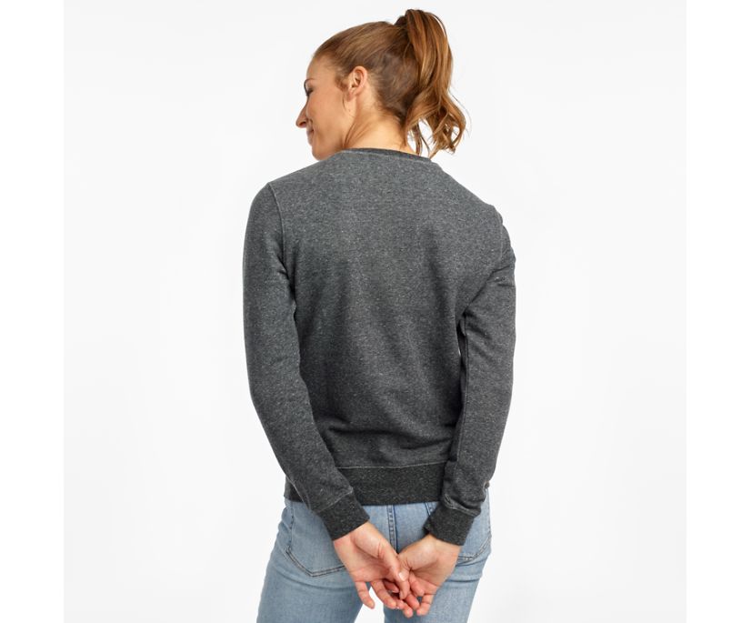 Saucony Rested Crewneck Overhemd Dames Zwart | 127-ERSALK