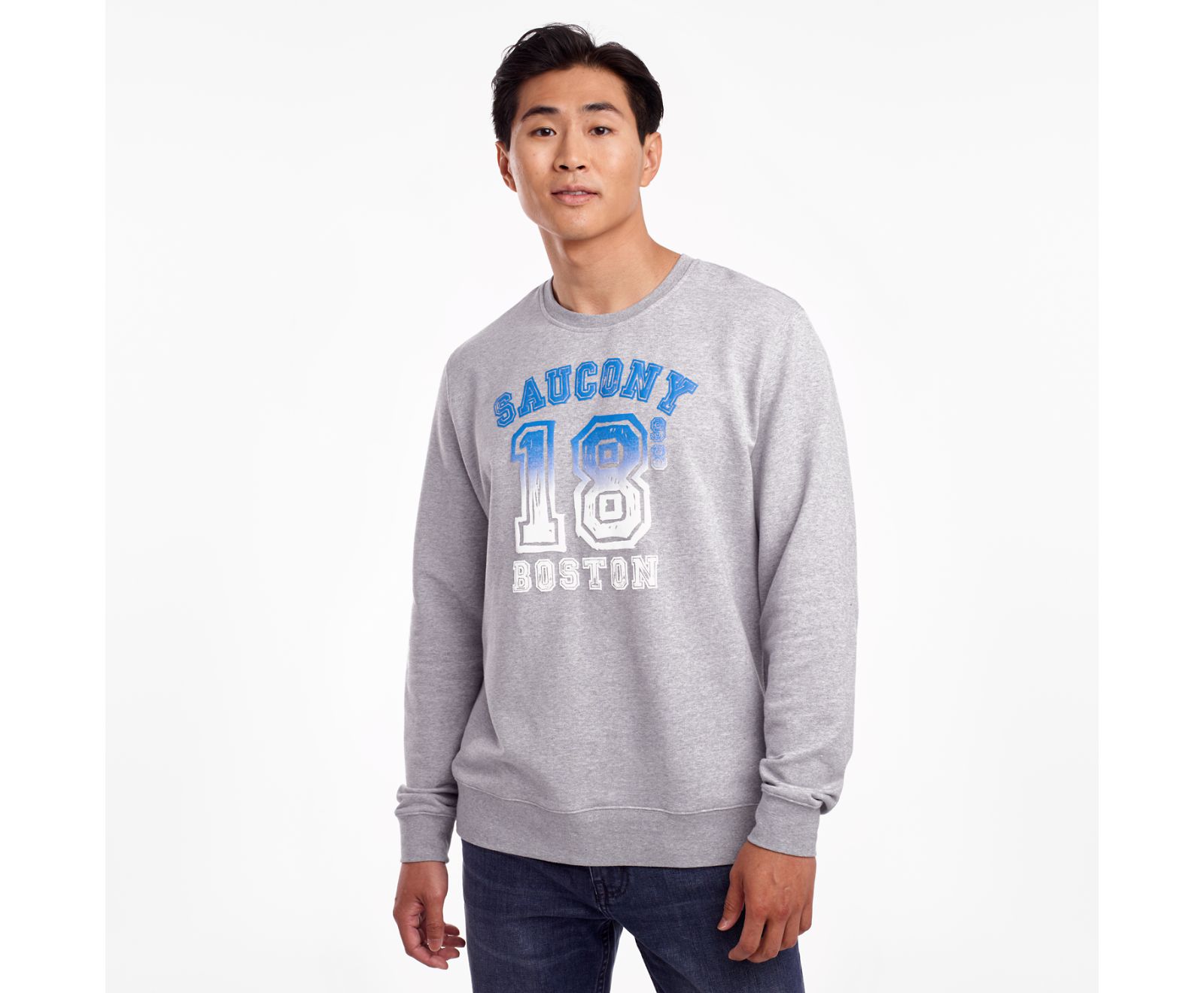 Saucony Rested Crewneck Overhemd Heren Lichtgrijs | YLV395104