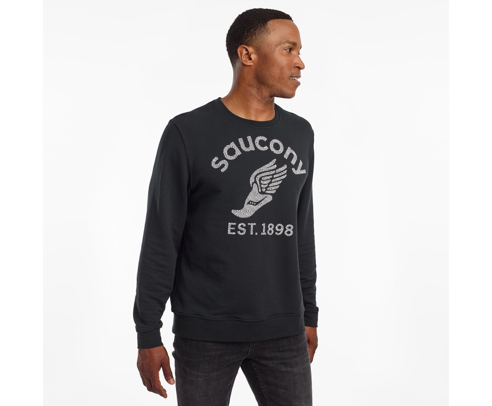 Saucony Rested Crewneck Overhemd Heren Zwart | LZI214560