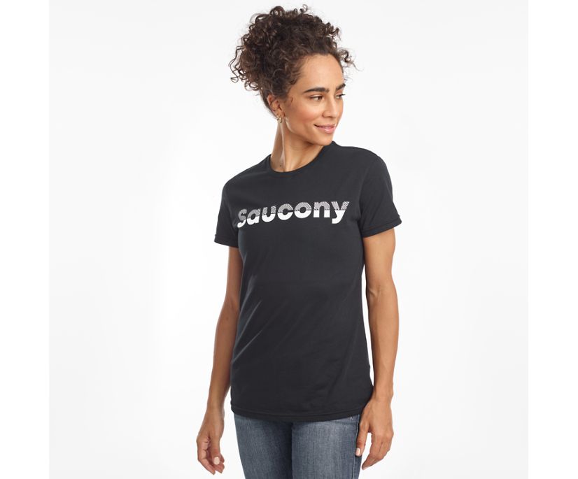 Saucony Rested Kort Sleeve Overhemd Dames Zwart | 351-SGEPBR