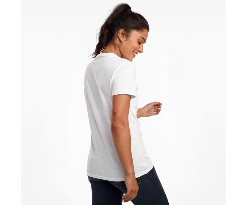 Saucony Rested Kort Sleeve Overhemd Dames Wit | 630-WFESOQ