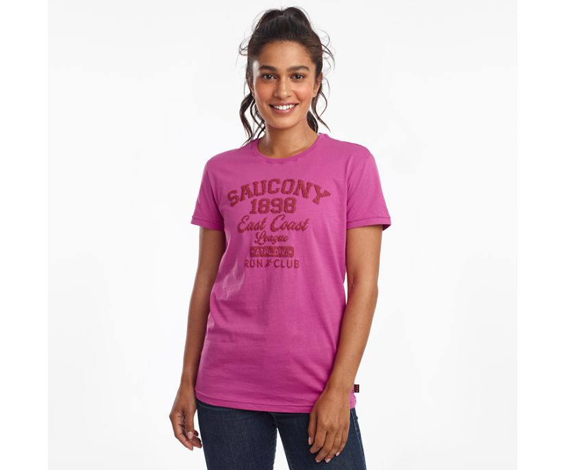 Saucony Rested Kort Sleeve Overhemd Dames Paars | 903-BHGNJD