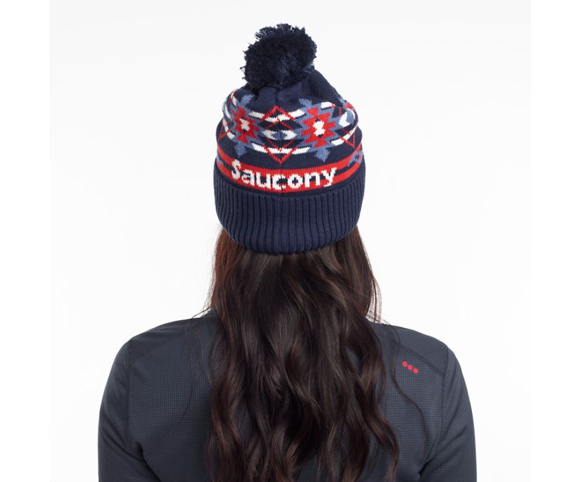 Saucony Rested Pom Beanies Dames Blauw | NQL719854