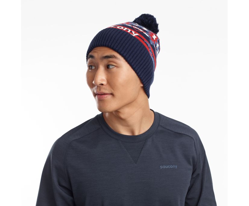 Saucony Rested Pom Beanies Dames Blauw | NQL719854