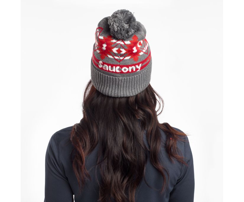 Saucony Rested Pom Beanies Dames Lichtgrijs | RHF065497