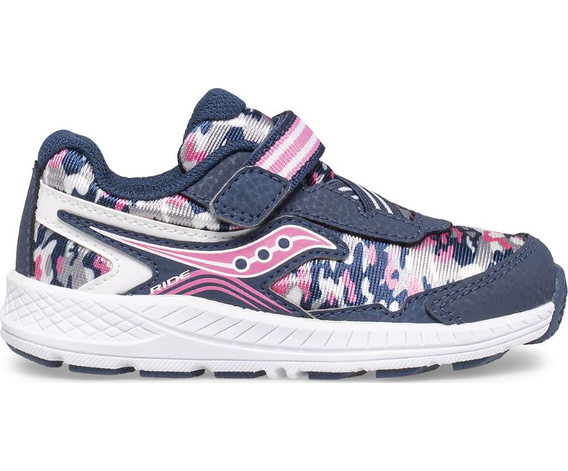 Saucony Ride 10 Jr. Sneakers Kinderen Donkerblauw Roze Camo | EAV912340