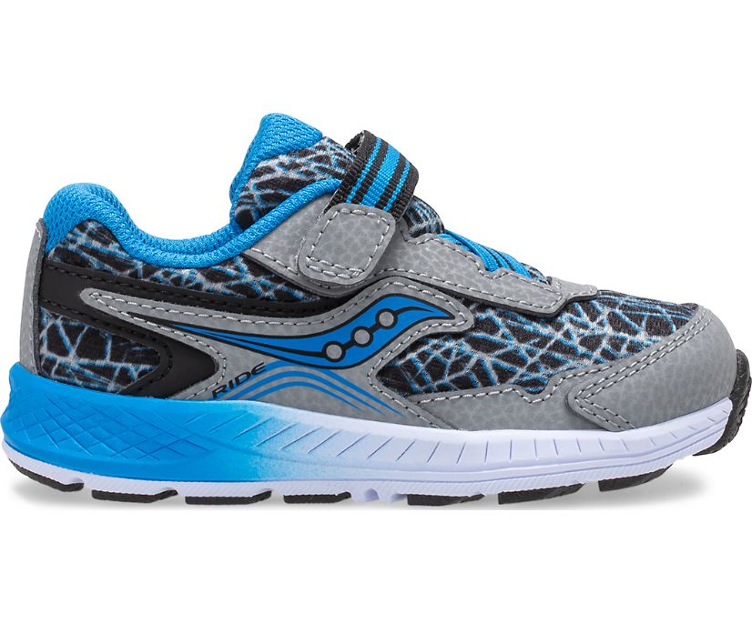 Saucony Ride 10 Jr. Sneakers Kinderen Grijs Blauw Zwart | QWL564170