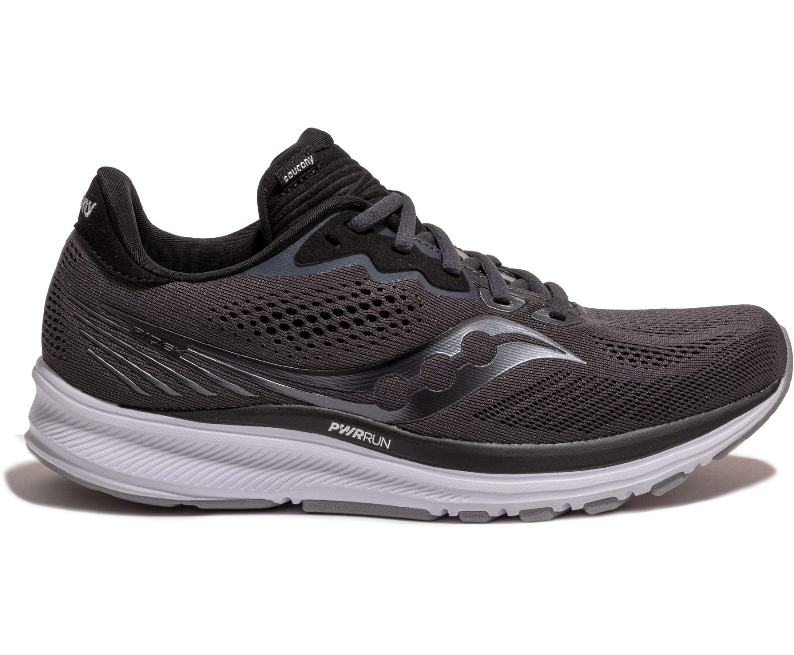 Saucony Ride 14 Brede Hardloopschoenen Dames Grijs Zwart | QFV281679