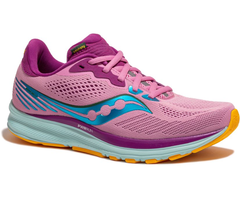 Saucony Ride 14 Hardloopschoenen Dames Roze Paars | QUA265847