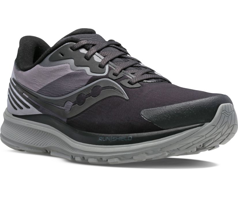 Saucony Ride 14 Runshield Hardloopschoenen Dames Zwart Grijs | AZF369875